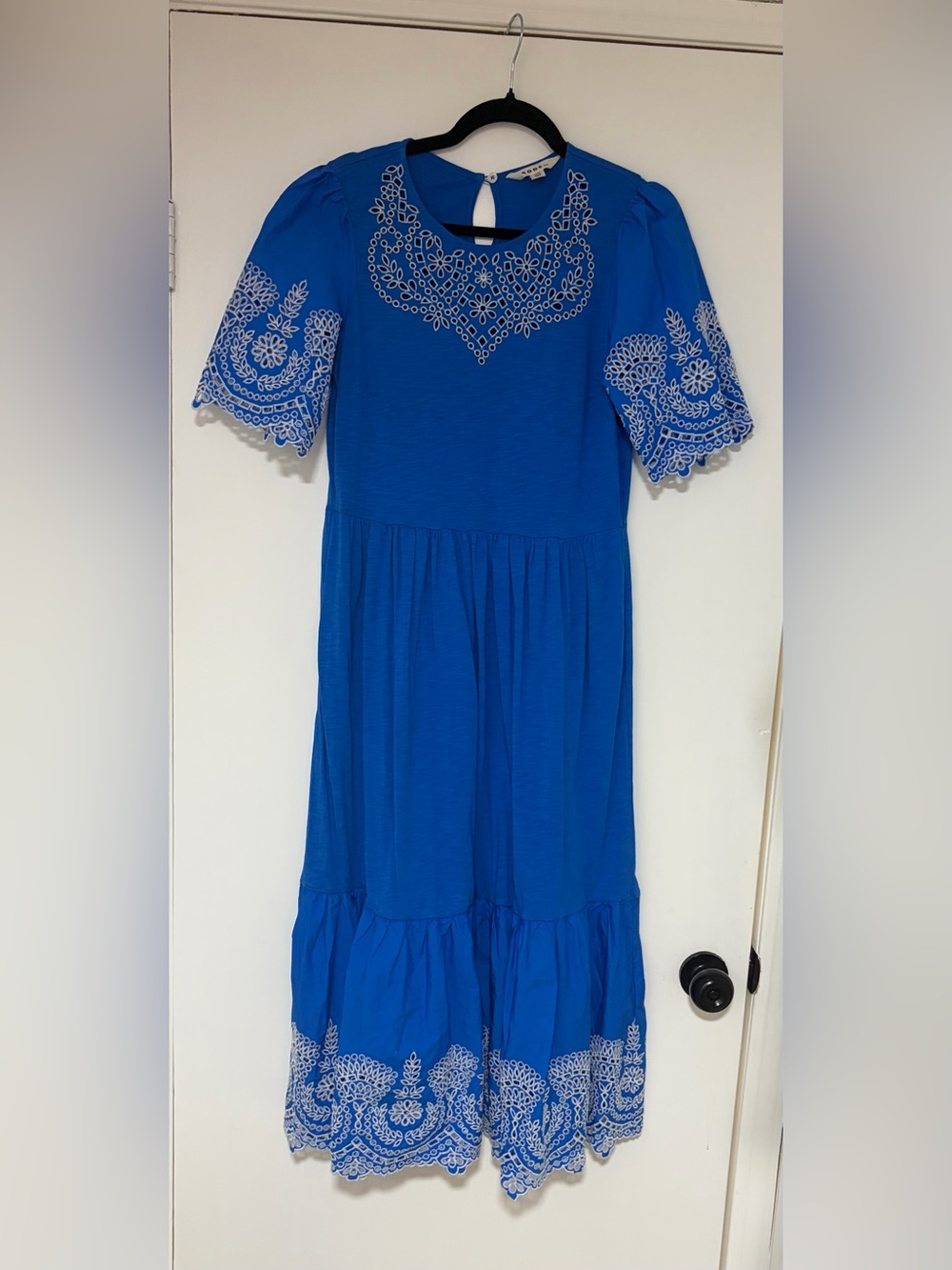 Boden Women’s Isabel Broderie Blue Mix Maxi Dress Size 6R